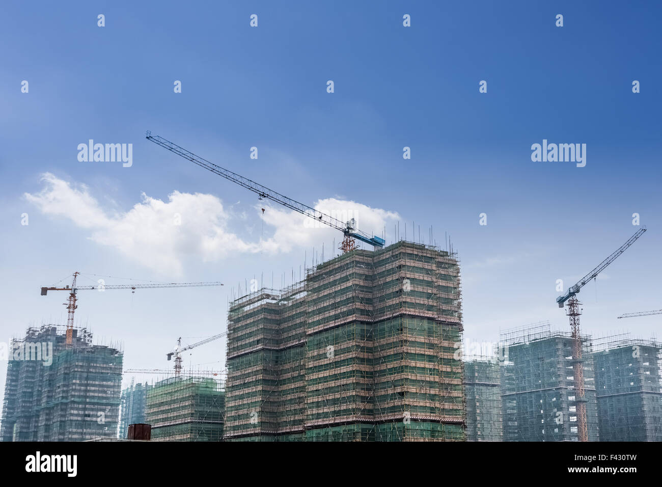 Immobilien-Baustelle Stockfoto