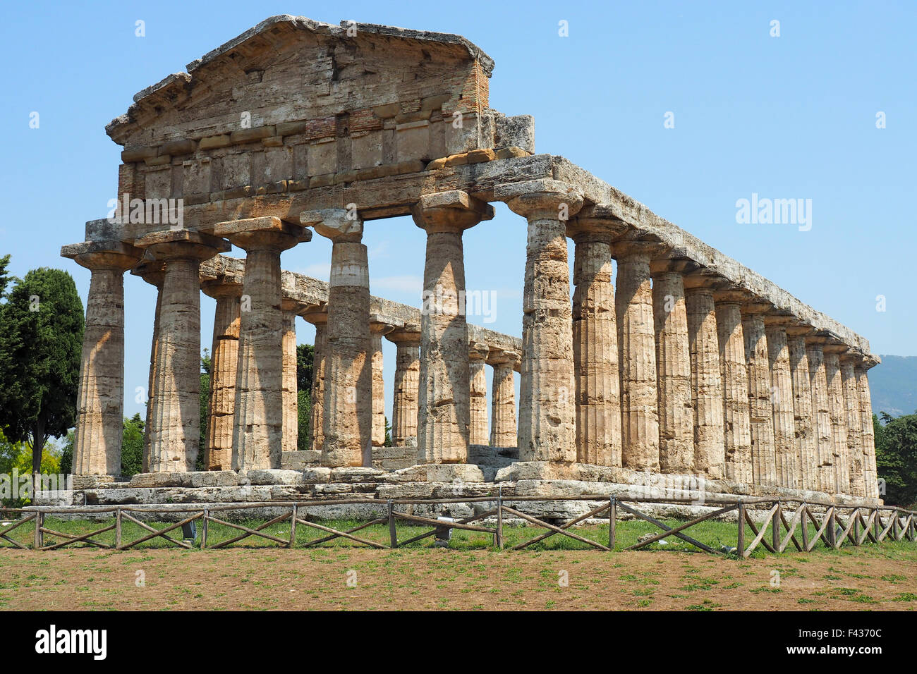 Der Tempel der Athena oder Tempel der Ceres, Paestum. Stockfoto