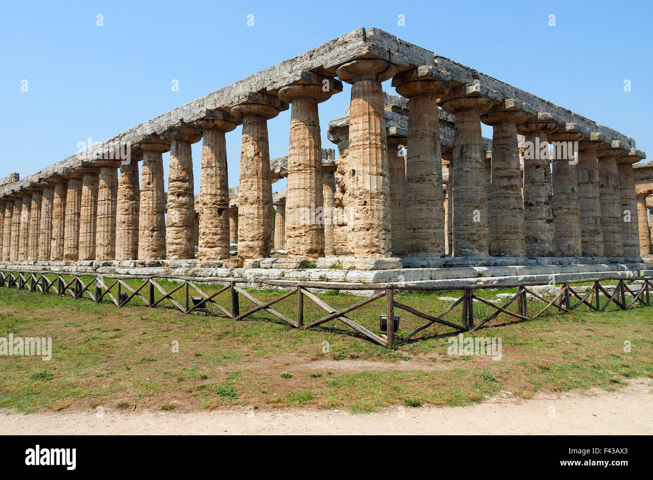 Der Tempel der Hera, Paestum. Stockfoto