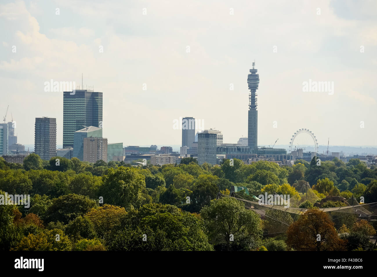 Skyline von London von Primrose Hill Stockfoto