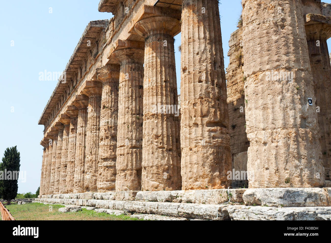 Der Tempel der Hera II, Paestum. Stockfoto