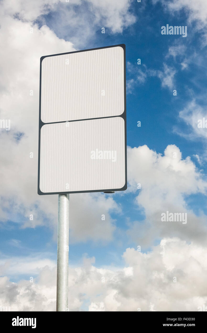 Straßenschild mit Textfreiraum Stockfoto