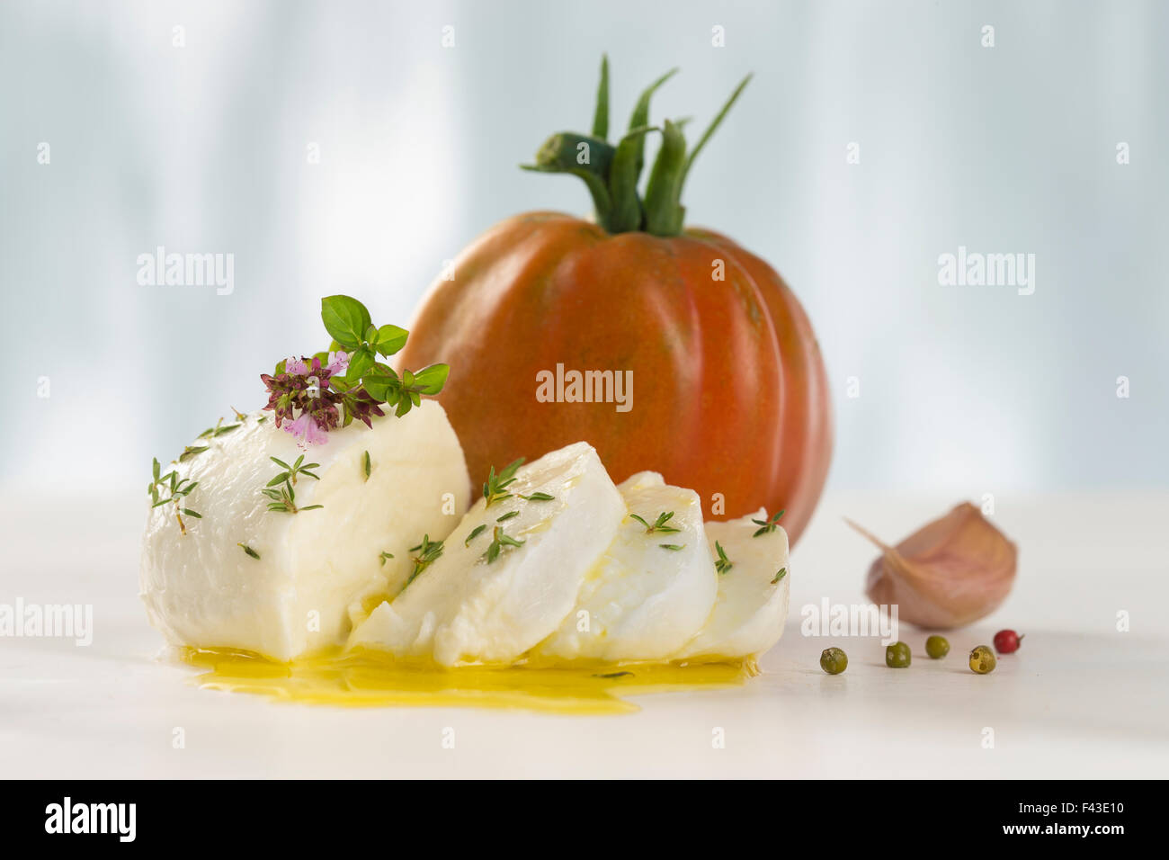 Mozzarella und Tomaten Stockfoto