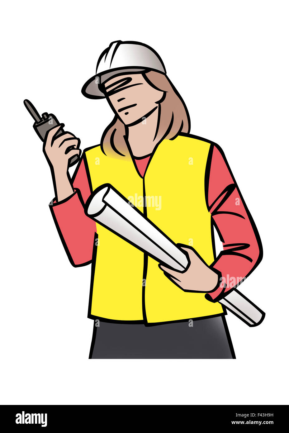 Darstellung der weiblichen Bauleiter Stockfoto