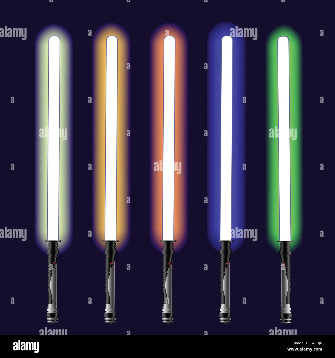 Lichtschwerter Stockfoto