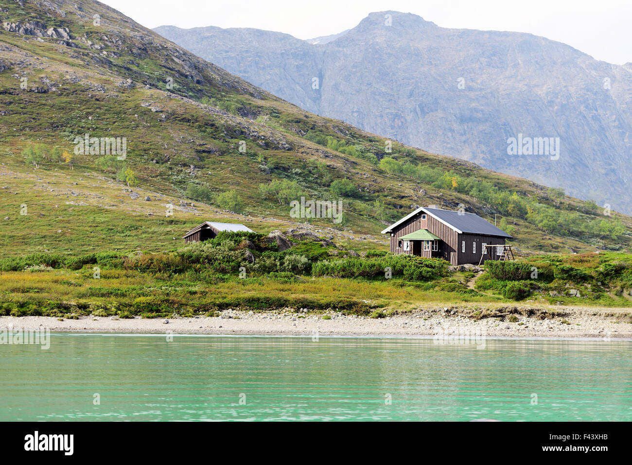 Haus am Berg in Norwegen Stockfoto