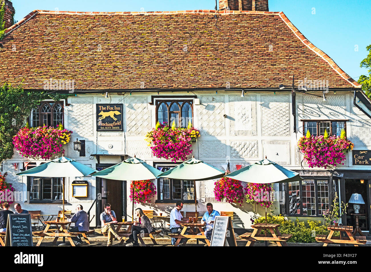 Das Fox Inn in Finchingfield, Essex Stockfoto