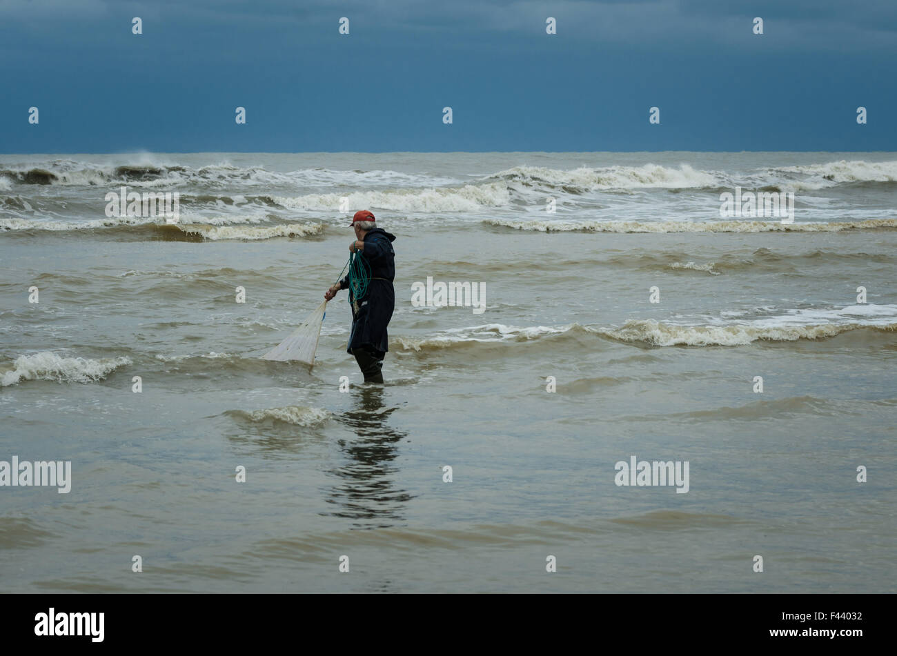 Cast Netzfischerei am Schwarzen Meer Stockfoto