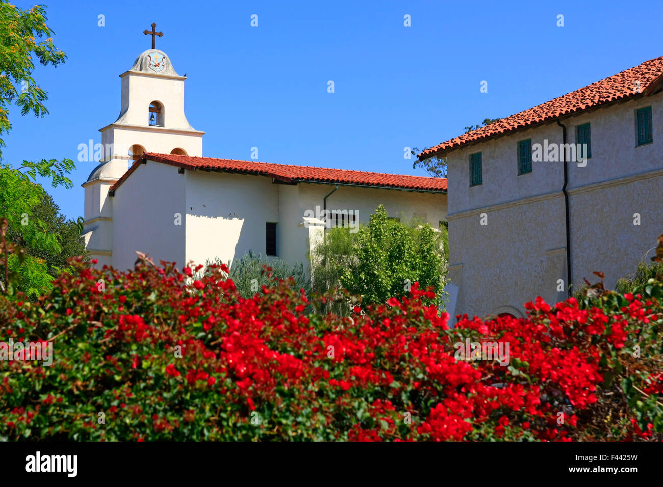 Mission Santa Barbara in Kalifornien. Im Jahre 1786 von Padre Fermin Lasuen gegründet Stockfoto