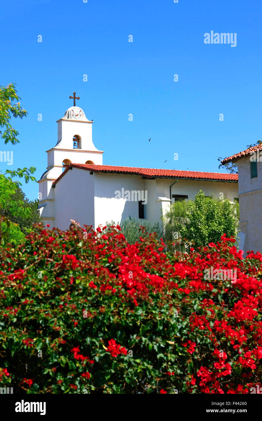 Mission Santa Barbara in Kalifornien. Im Jahre 1786 von Padre Fermin Lasuen gegründet Stockfoto