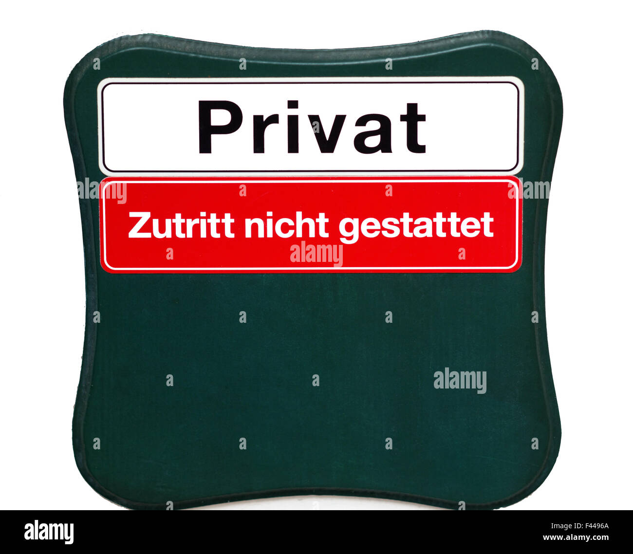 Schild Privatweg nicht gestattet Stockfoto