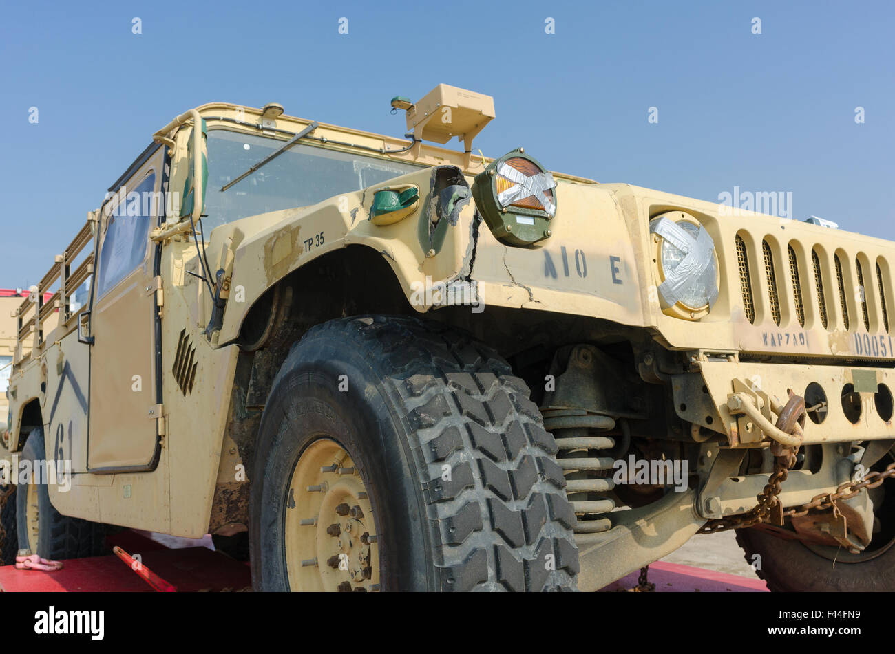 Militärische Auto. Stockfoto