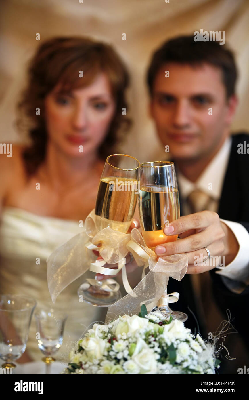 Glas Champagner Stockfoto