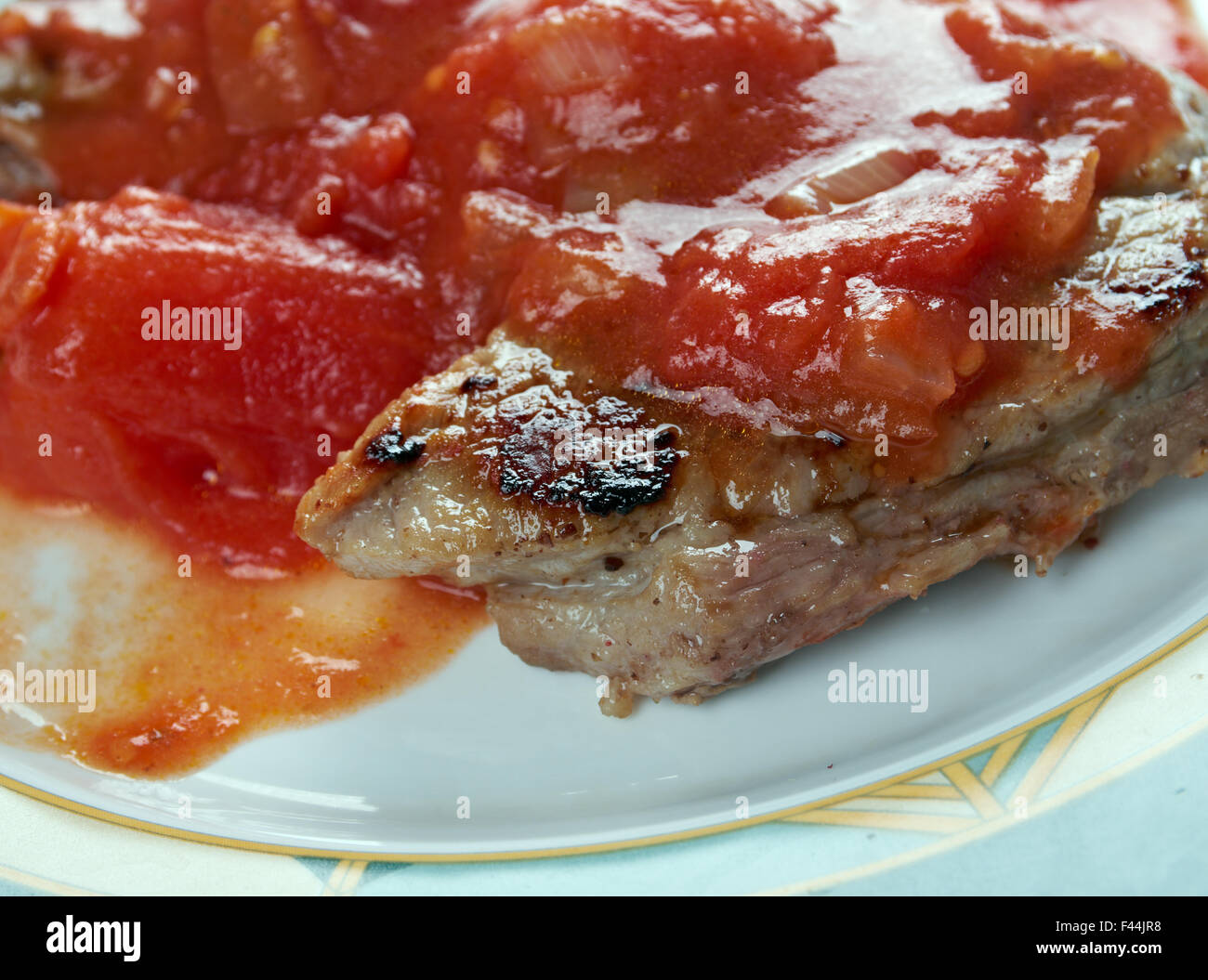 Carne pizzaiola Stockfoto