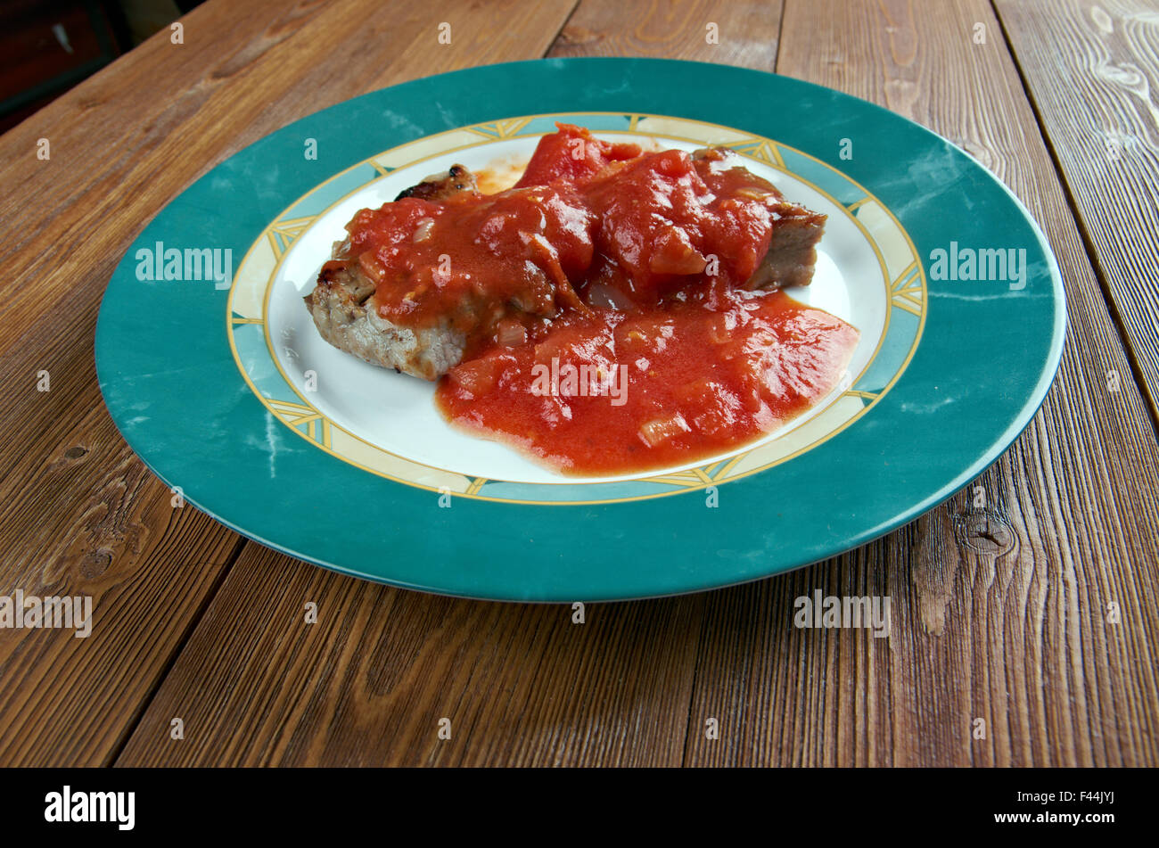 Carne pizzaiola Stockfoto