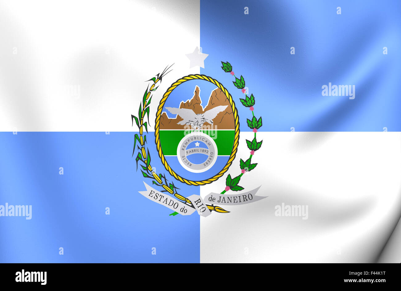 Bundesstaat Rio De Janeiro Flagge Stockfotografie Alamy