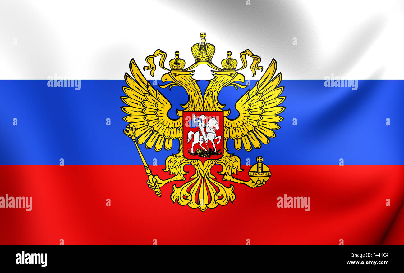 Flagge von Russland Stockfoto