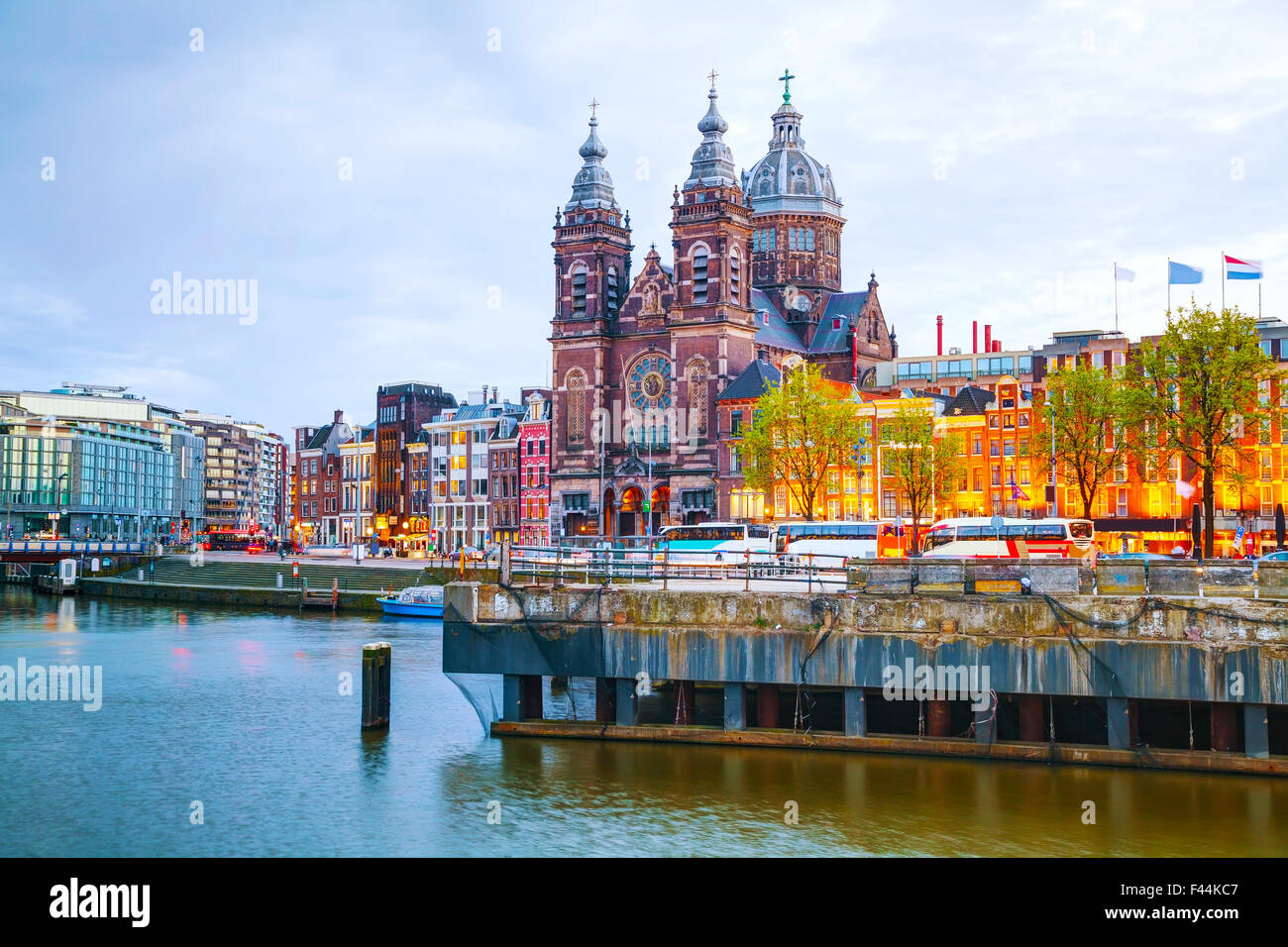 Die Basilika des Heiligen Nikolaus in Amsterdam Stockfoto