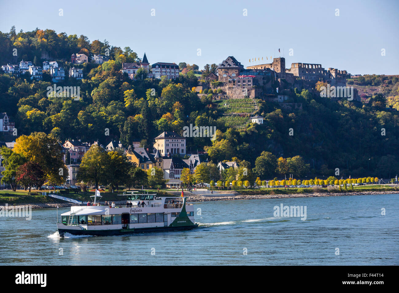 Ruinen der Burg Rheinfels in St. Goar, Rhein, im Rheingau, Oberes ...