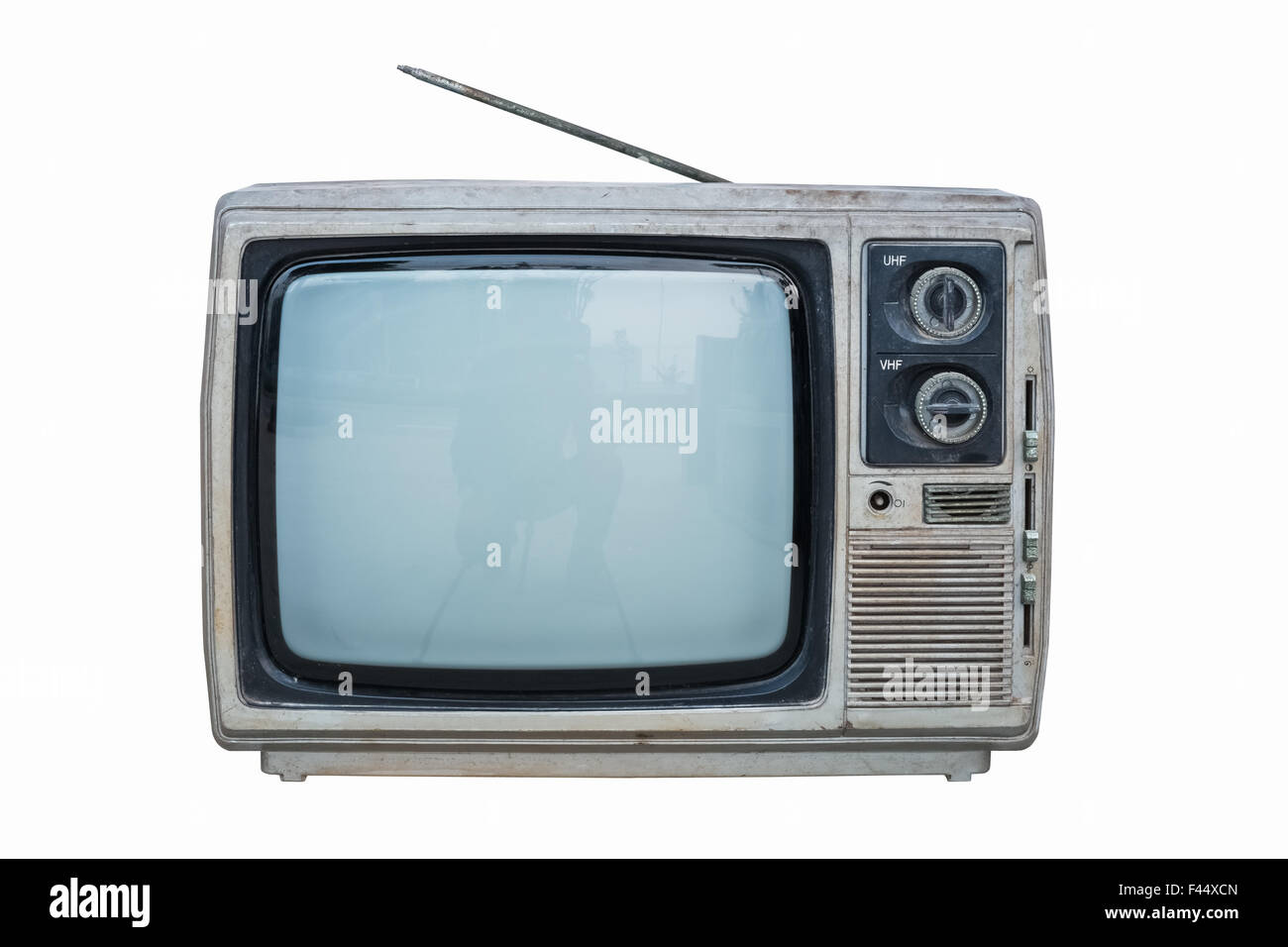 alten Schwarz-Weiß-Fernseher Stockfoto