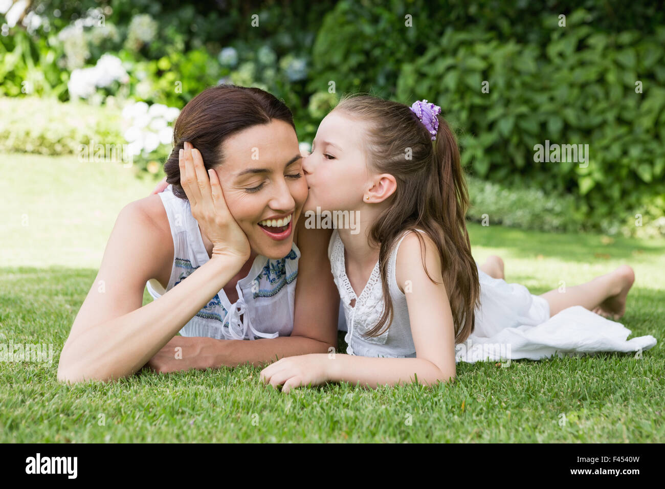 Mutter und Tochter, die Zeit zu verbringen Stockfoto