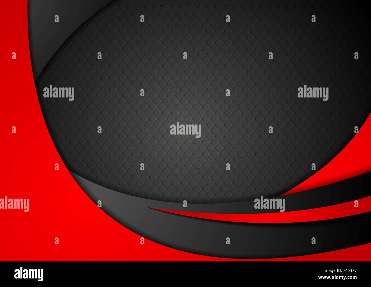 Rot und schwarz abstrakte corporate Wellen Stockfoto