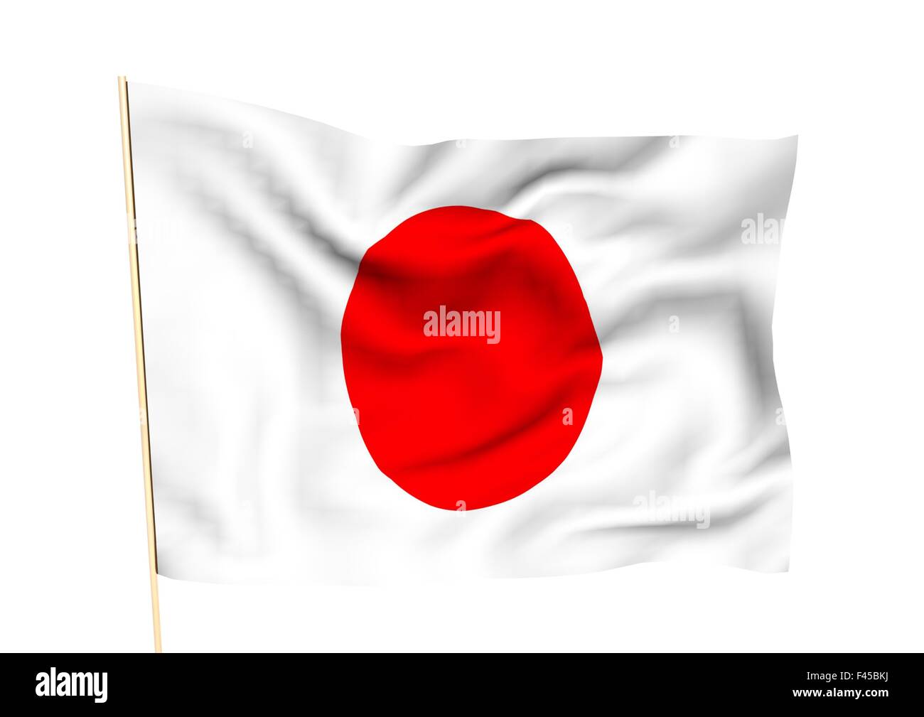 Bild einer Flagge von Japan Stockfoto