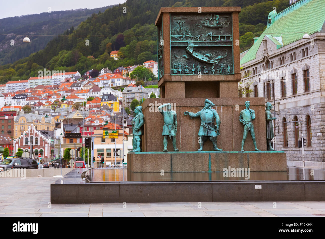 Segler-Denkmal - Bergen Norwegen Stockfoto