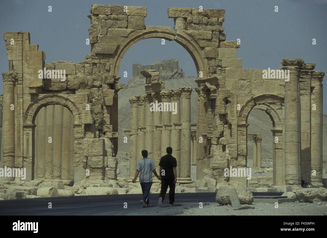 SYRIEN-PALMYRA-RÖMISCHE RUINEN Stockfoto