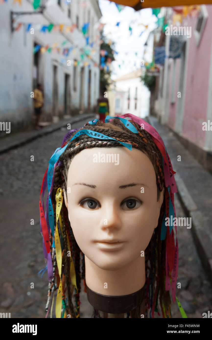 Puppe in Pelourinho Stockfoto