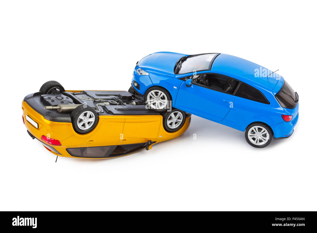 Crash Spielzeugautos Stockfoto