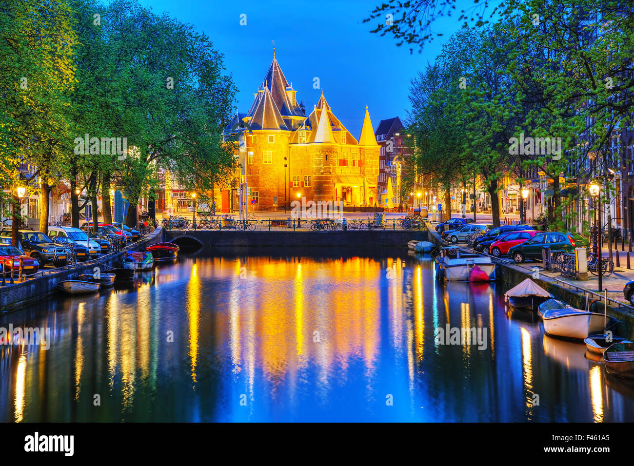 Die Waag (wiegen Haus) in Amsterdam Stockfoto