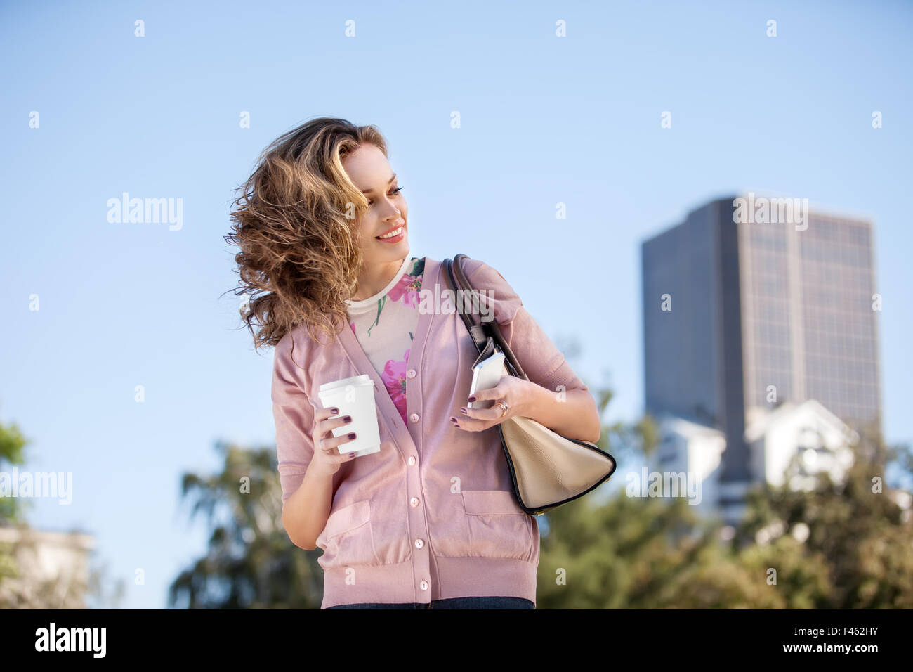 Glückliches Leben in der Stadt. Stockfoto