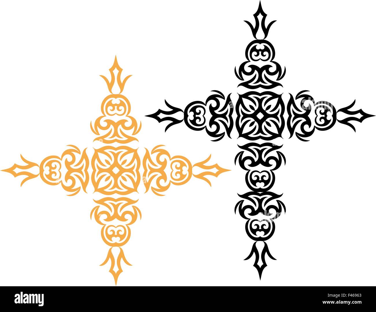 Tattoo-Christian Cross-Vektorgrafiken Stock Vektor