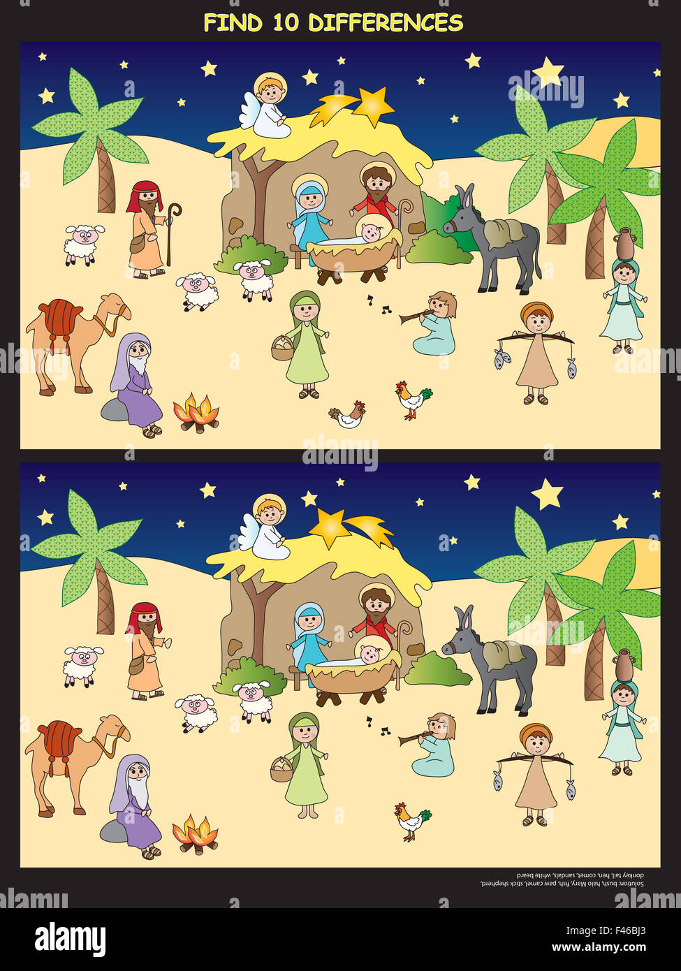 Spiel für Kinder: finden Sie 10 Unterschiede Stockfotografie - Alamy