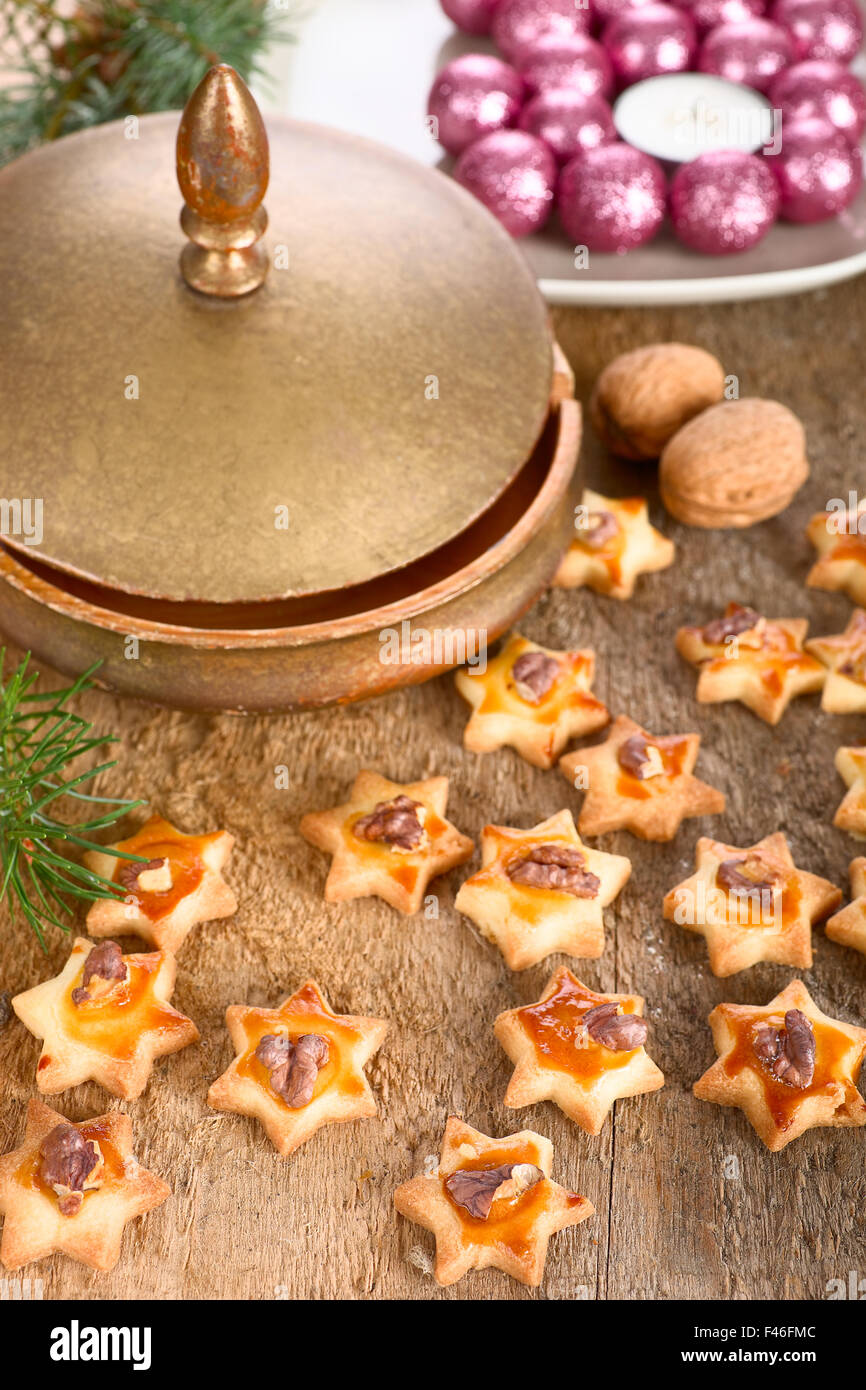 Walnuss cookies Stockfoto