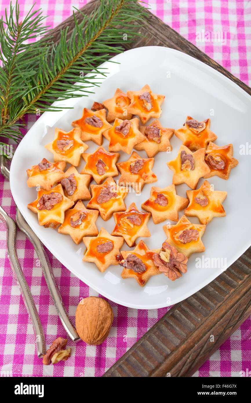 Walnuss cookies Stockfoto