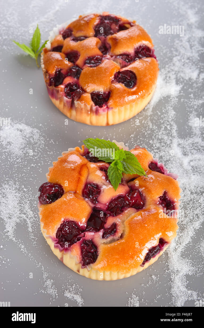 Kirsche Obstkuchen Stockfoto