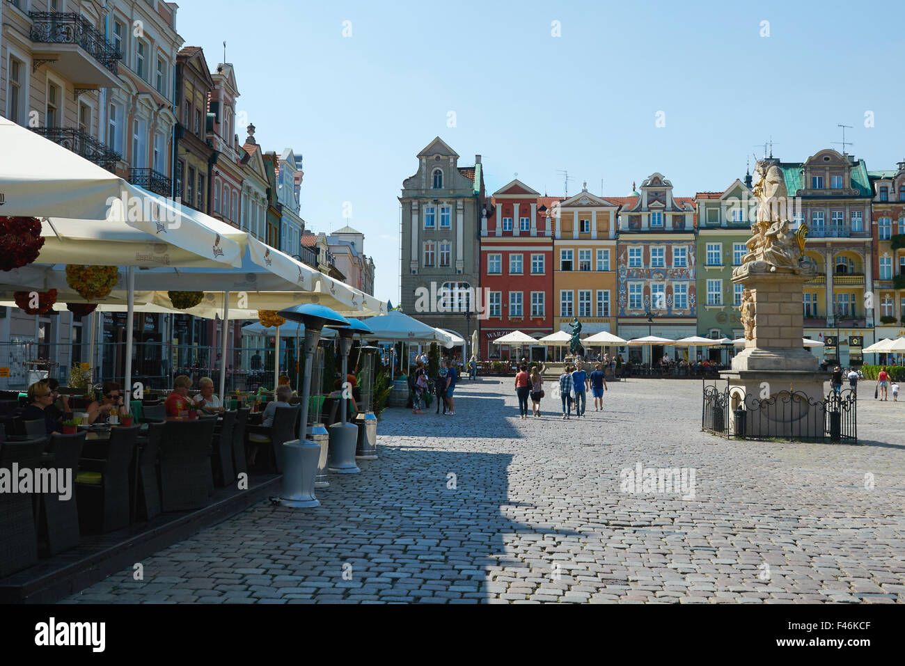 Posen, Polen - 20. August 2015: Old Market Square in der Innenstadt, Stary Rynek Stockfoto