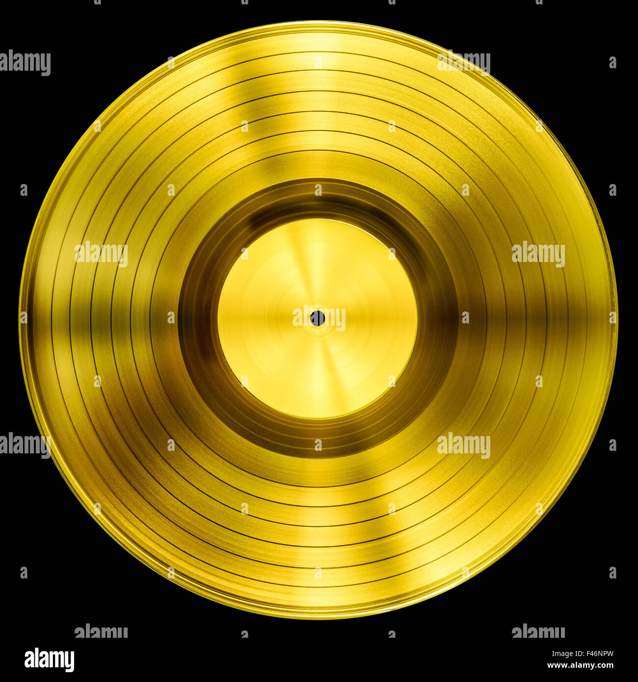 Gold Record Vinyl Disc Award isoliert mit Beschneidungspfad enthalten