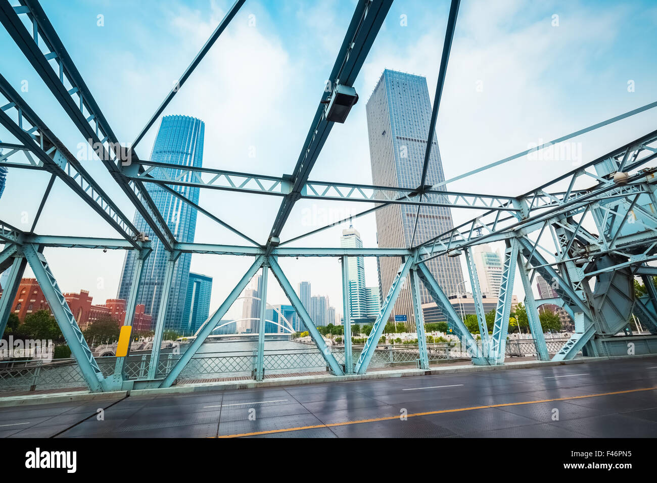 Tianjin Befreiung Brücke closeup Stockfoto