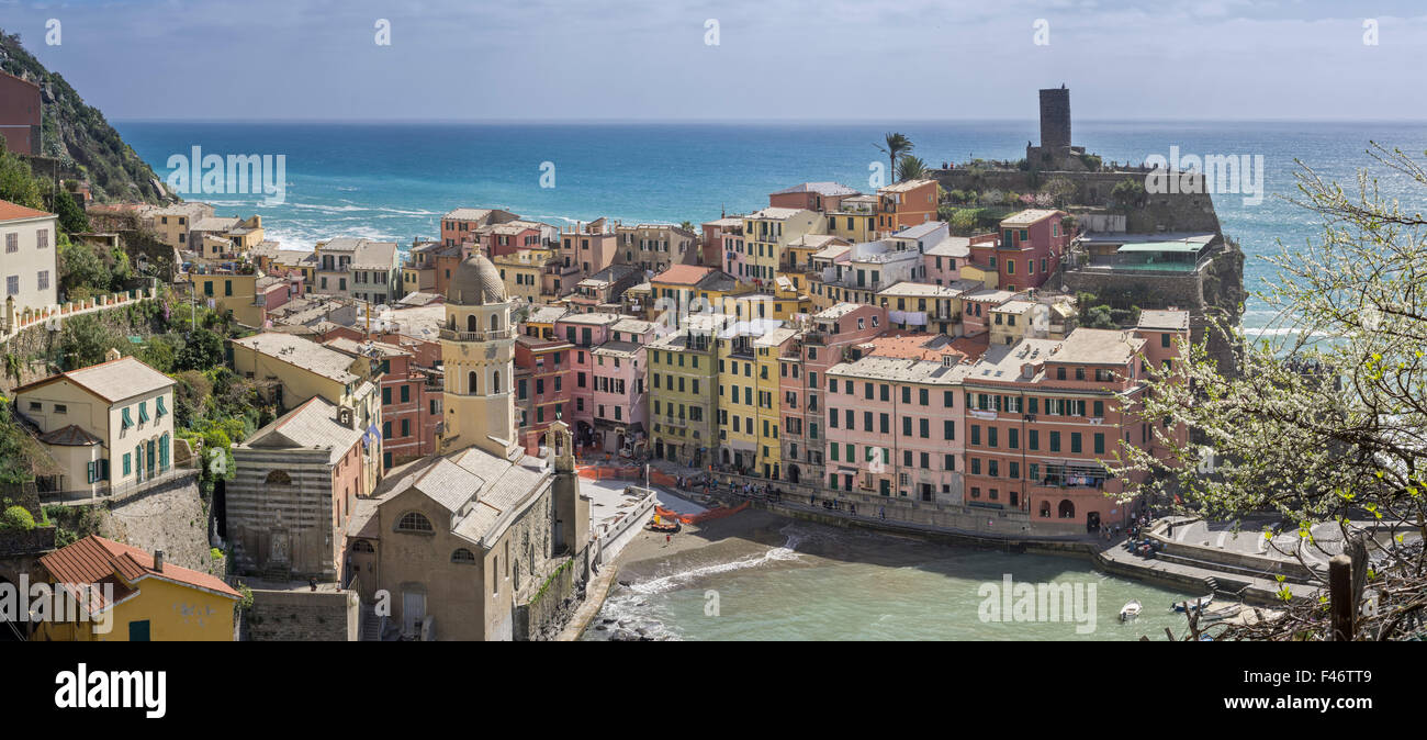 Vernazza, Cinque Terre, Ligurien, Italien Stockfoto