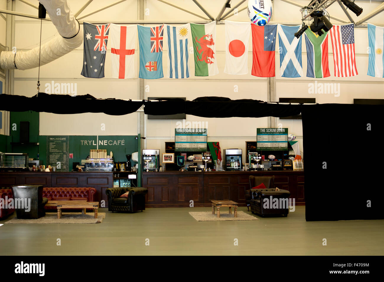 Rugby World Cup 2015 Fanzone Barbereich, Rugby, Warwickshire, UK Stockfoto