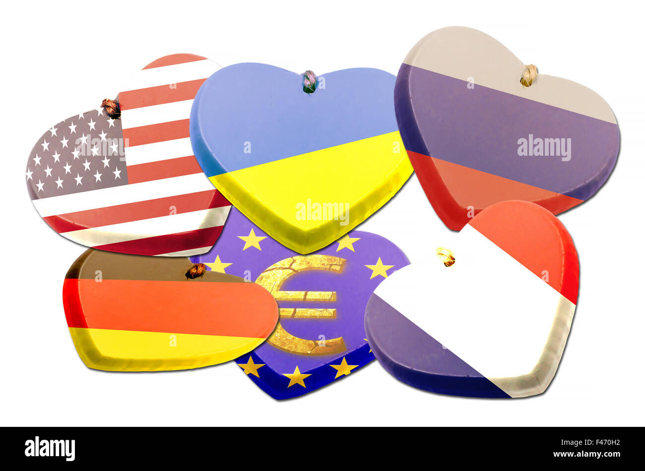 Herz-Flaggen - Patriotismus - Illustration Stockfoto