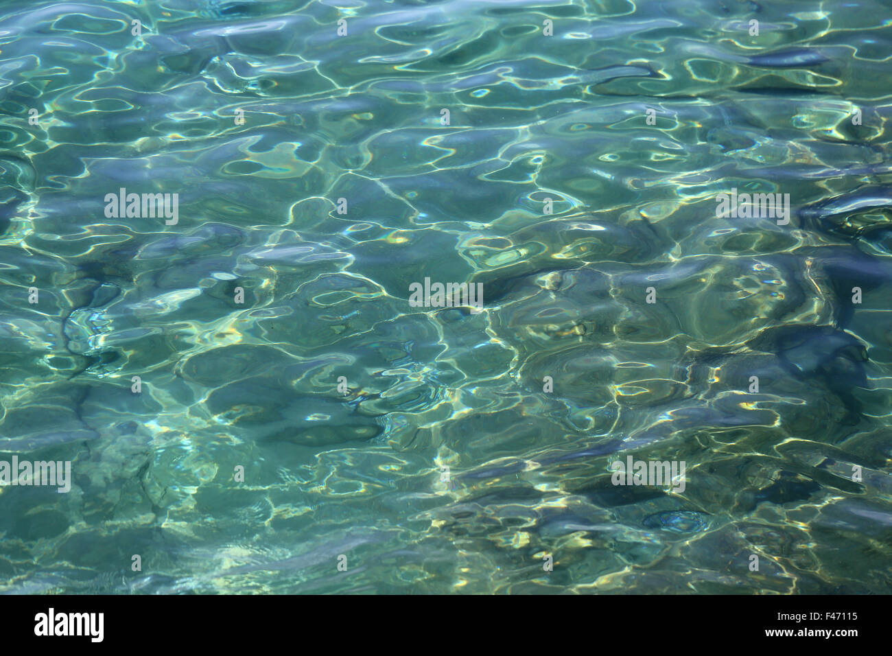 Wunderschönen türkisfarbenen Meerwasser ist fotografierten Nahaufnahme Stockfoto