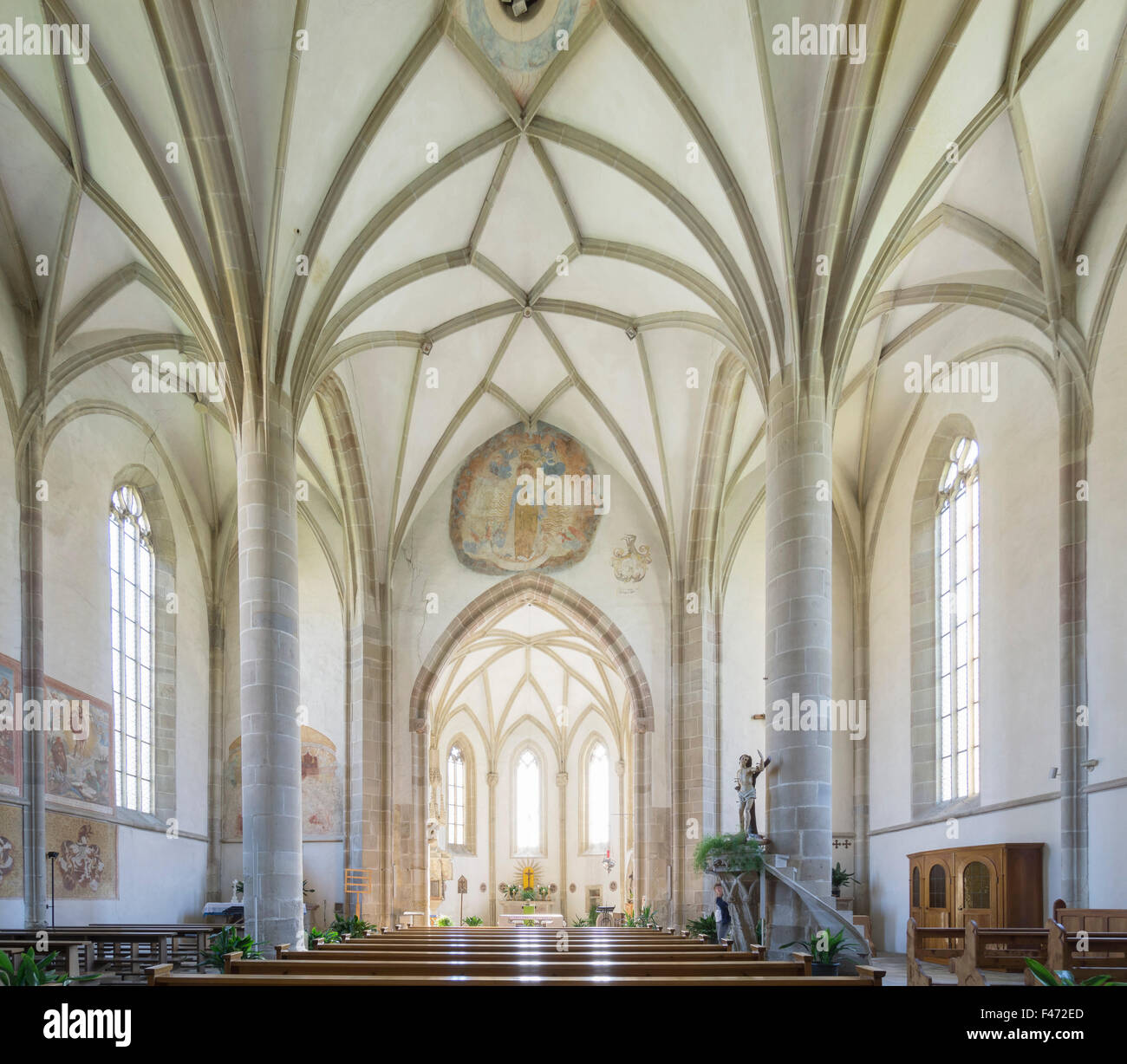 Die spätgotische Wallfahrtskirche, Kirche Unserer Lieben Frau in vil, Neumarkt, Trentino - Alto Adige Provinz Südtirol, Italien Stockfoto