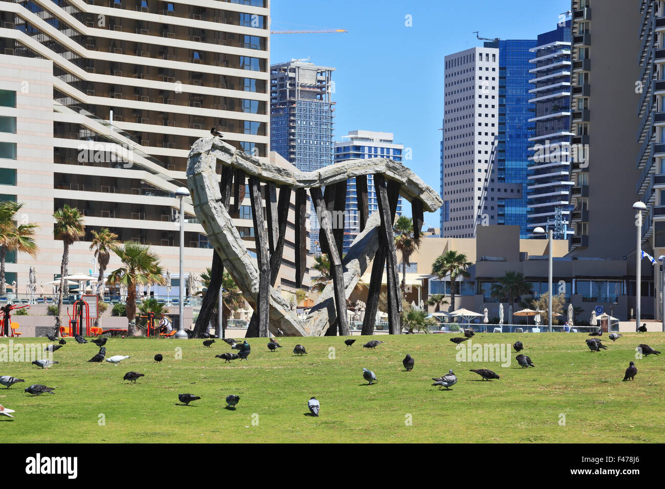 Die Strandpromenade von Tel Aviv Stockfoto