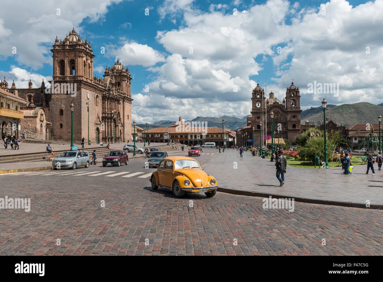 Blick auf die Plaza de Armas in Cusco, Peru, 2013 Stockfoto