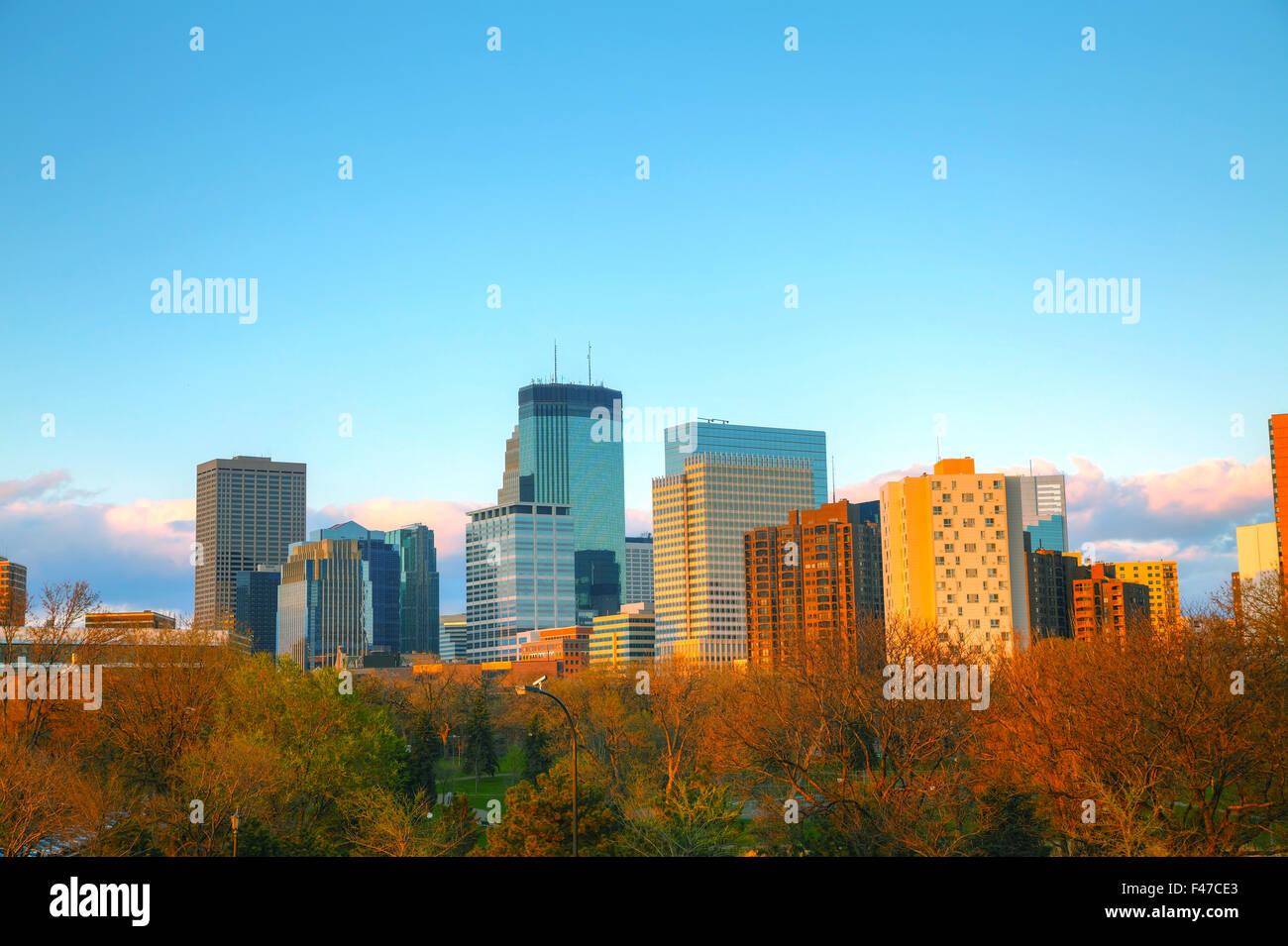 Die Innenstadt von Minneapolis, Minnesota Stockfoto