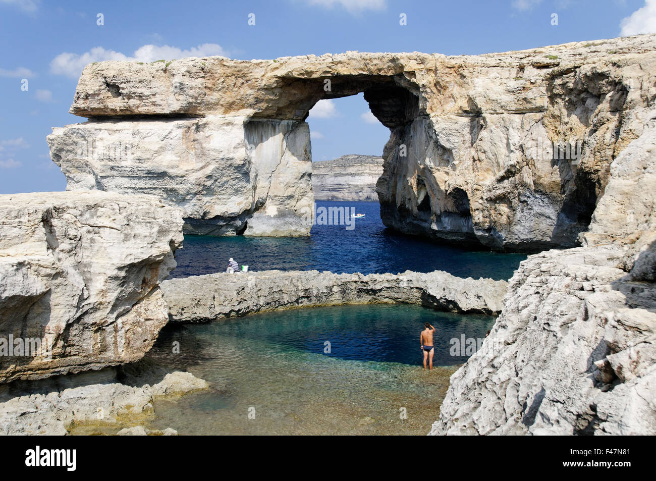 Azur Windwow und Blue Hole, Gozo, Malta, Gozo, Malta, Süd-Europa, Mediterranean Sea Stockfoto